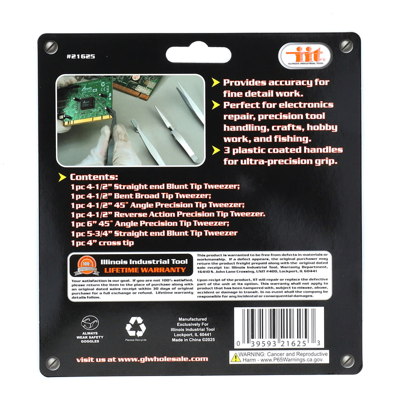 IIT 7pc TWEEZER SET
