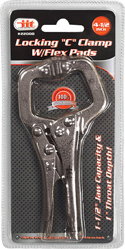 IIT 4.5'' MINI LOCK ''C'' CLAMP w/FLEX PADS