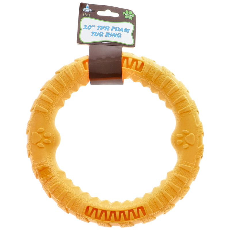 10'' RUBBER FOAM TUG RING PET TOY
