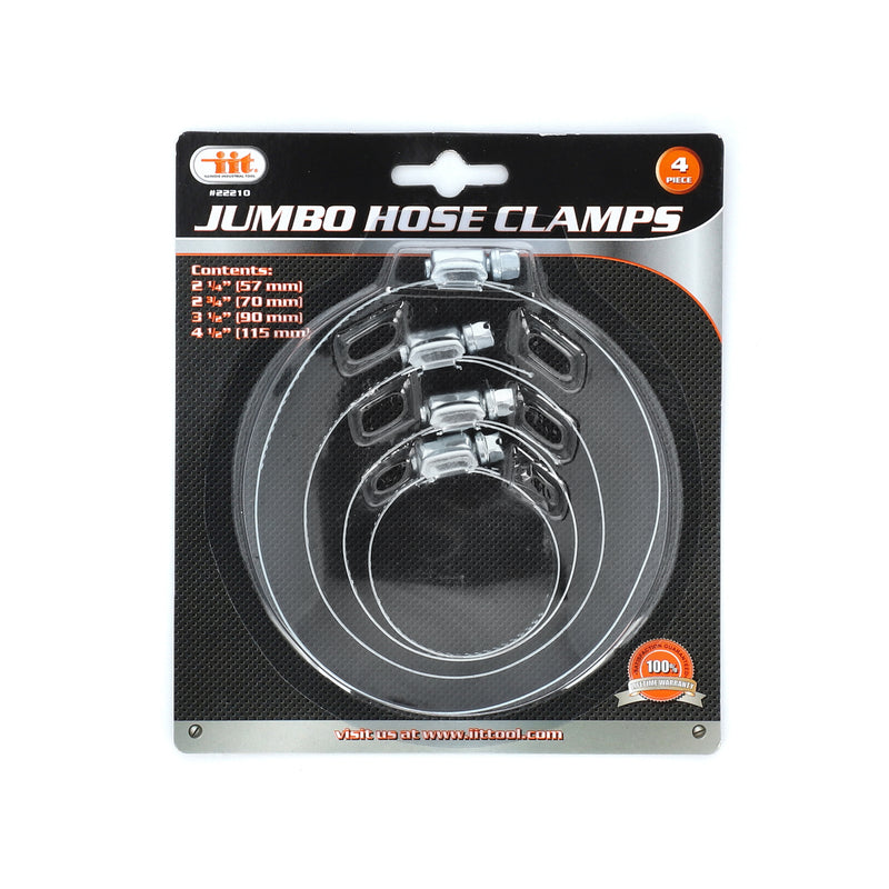 IIT 4pc JUMBO HOSE CLAMPS