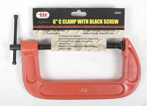 IIT 6'' C CLAMP BLACK COATED SCREW