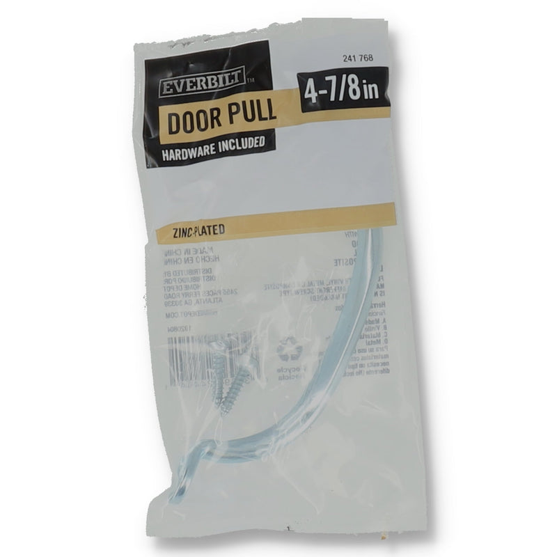 EVERBILT 4-7/8'' DOOR PULL WITH HARDWARE ZINC-PLATED