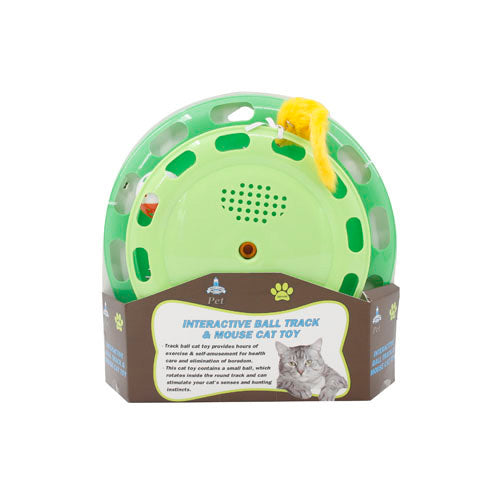 2 LAYER BALL TRACK CAT TOY WITH MOUSE
