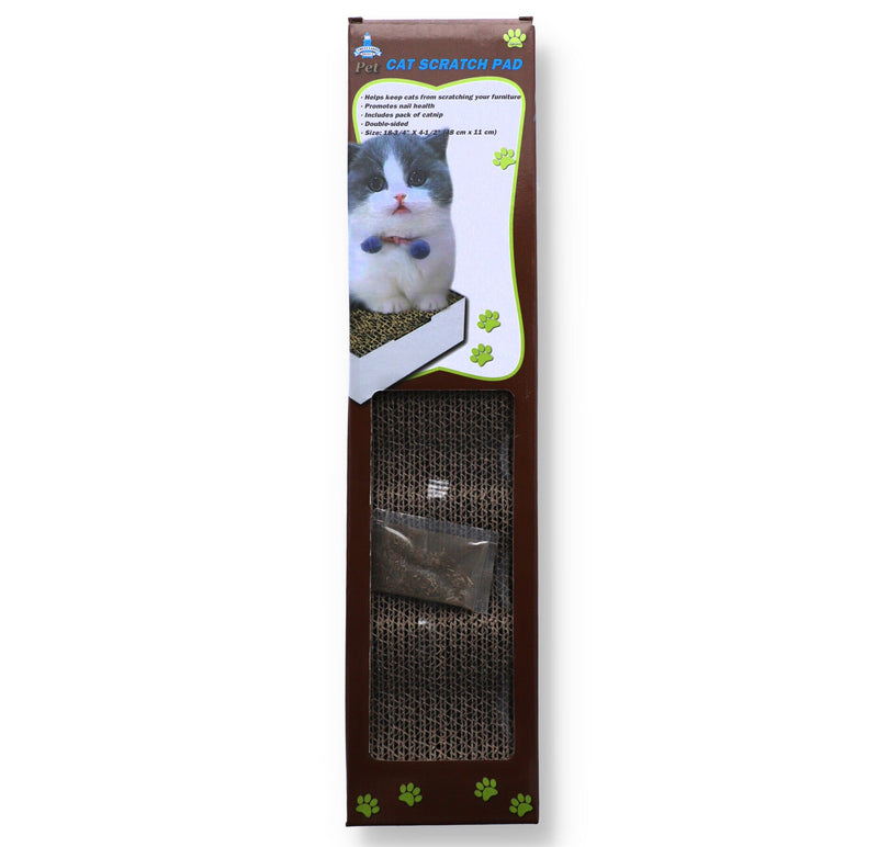 CAT SCRATCH PAD WITH CATNIP 18-3/4x4-1/2''