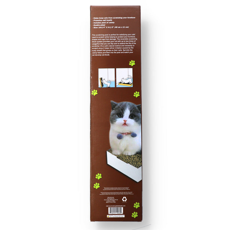 CAT SCRATCH PAD WITH CATNIP 18-3/4x4-1/2''
