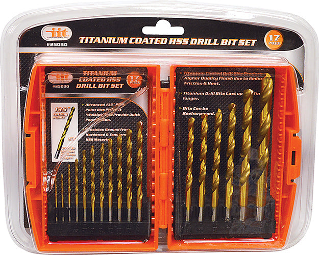 IIT 17pc TITANIUM DRILL BIT SET