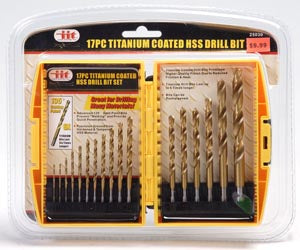 IIT 17pc TITANIUM DRILL BIT SET