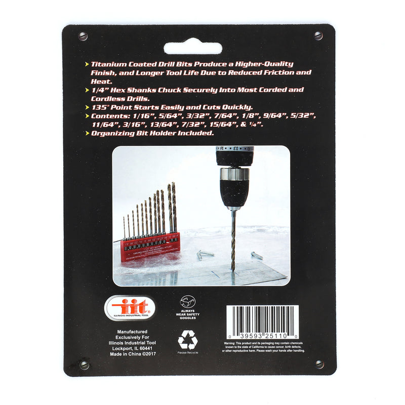 IIT 13pc HEX SHANK DRILL BIT SET