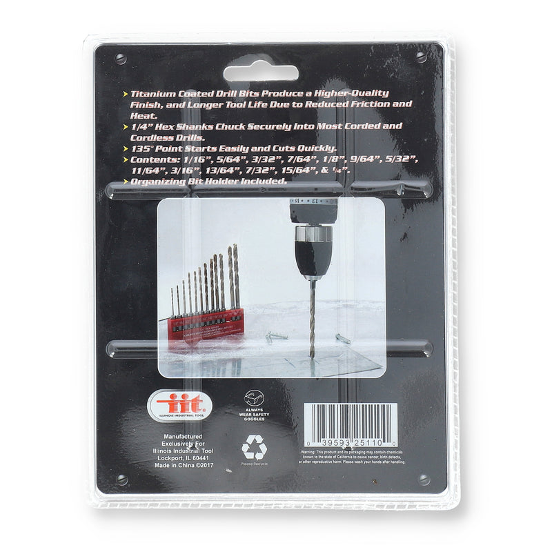 IIT 13pc HEX SHANK DRILL BIT SET