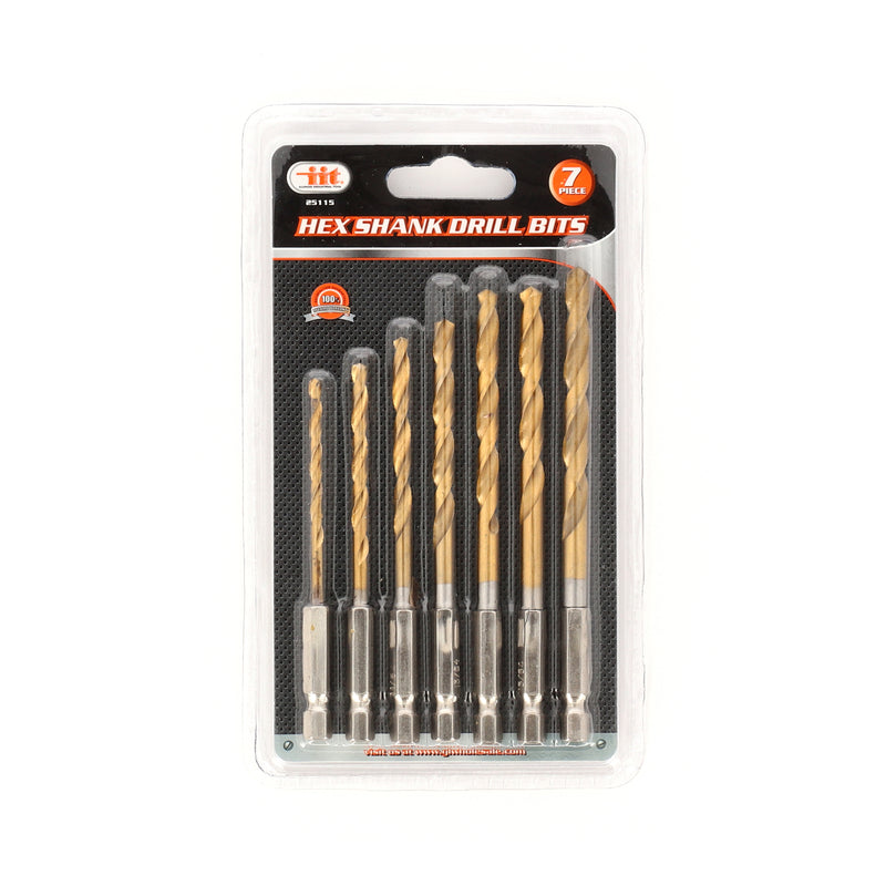 IIT 7pc HEX SHANK DRILL BITS