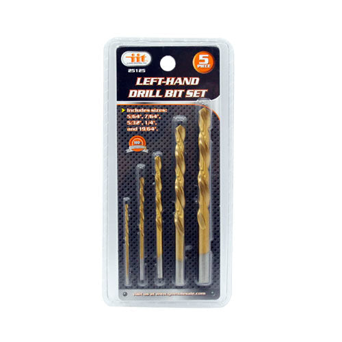 IIT 5PC LEFT-HANDED DRILL BIT SET