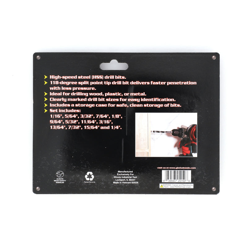 IIT 13PC HSS DRILL BIT SET WITH CASE