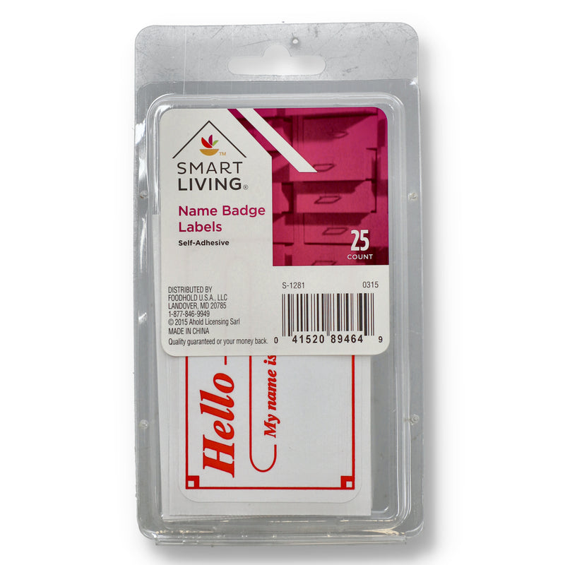 25CT NAME BADGE LABELS