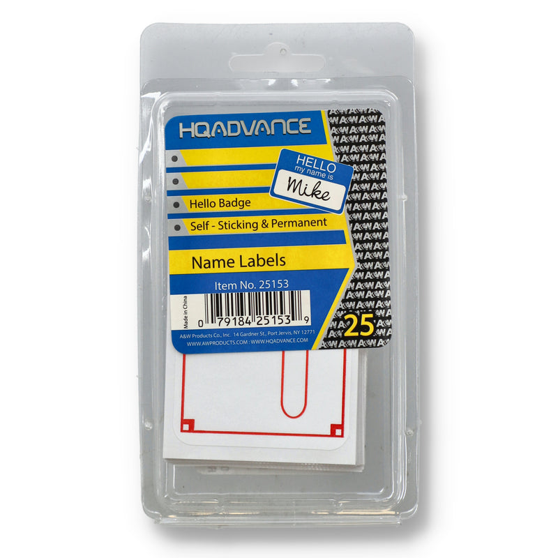25CT HELLO NAME BADGE LABELS