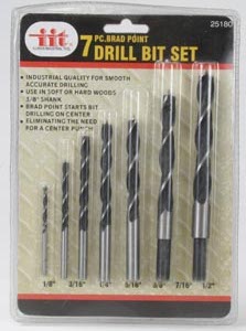 IIT 7PC BRAD POINT DRILL BIT SET