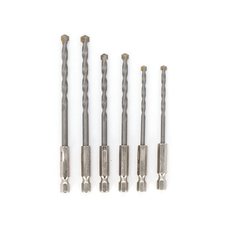IIT 6pc HEX SHANK MASONRY DRILL BITS