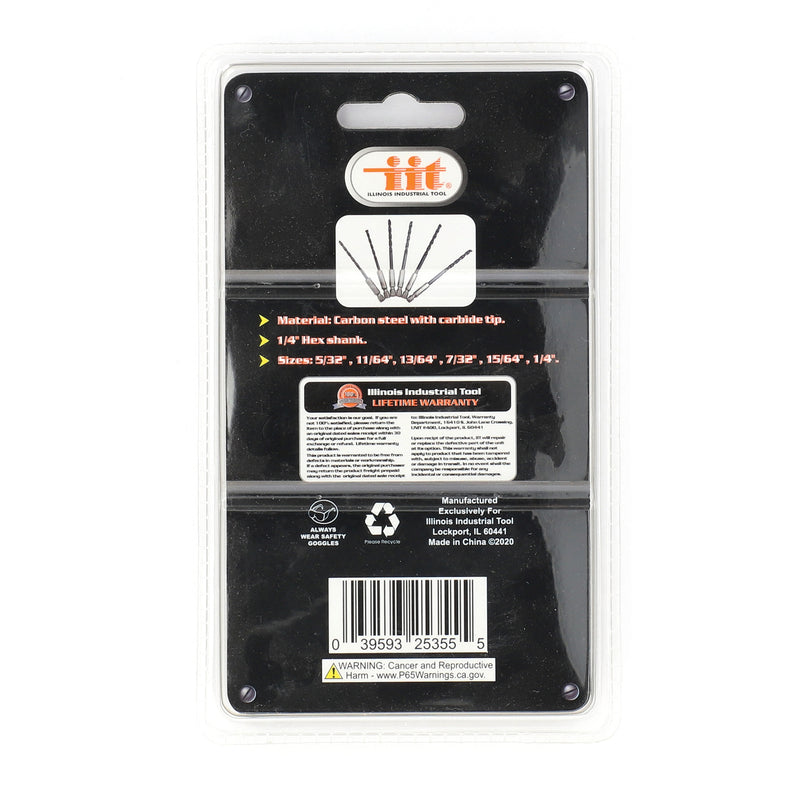 IIT 6pc HEX SHANK MASONRY DRILL BITS