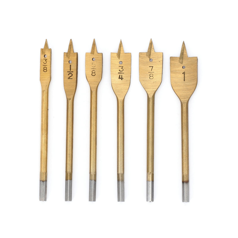 IIT 6pc TITANIUM WOOD SPADE BIT