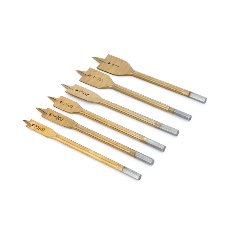 IIT 6pc TITANIUM WOOD SPADE BIT