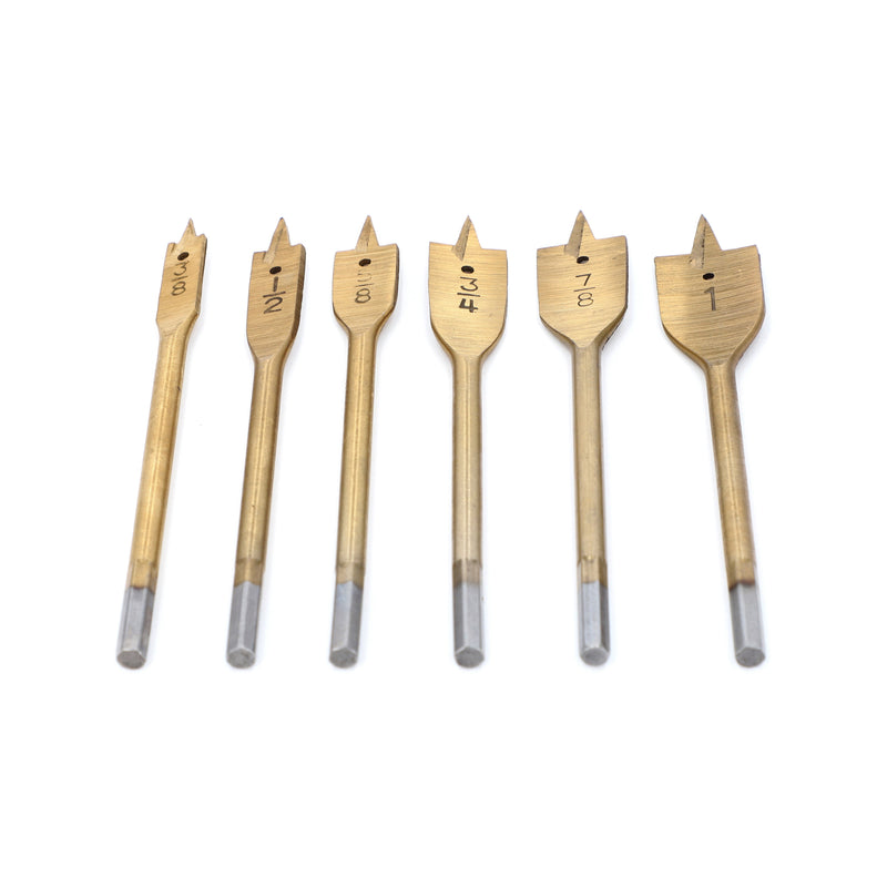 IIT 6pc TITANIUM WOOD SPADE BIT