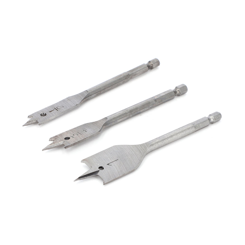 IIT 3PC STUBBY SPADE BIT SET QUICK CHANGE