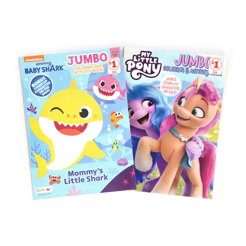 MY LITTLE PONY & NICK BABY SHARK COLORING& ACTIVITY BOOKS $1 PRE PRICE