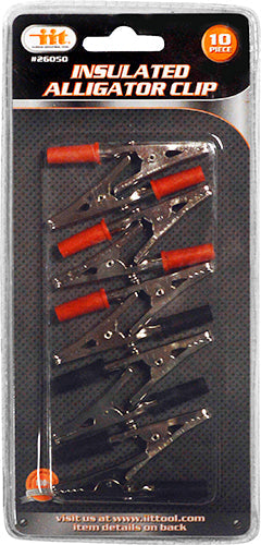 IIT 10pc INSULATED ALLIGATOR CLIP