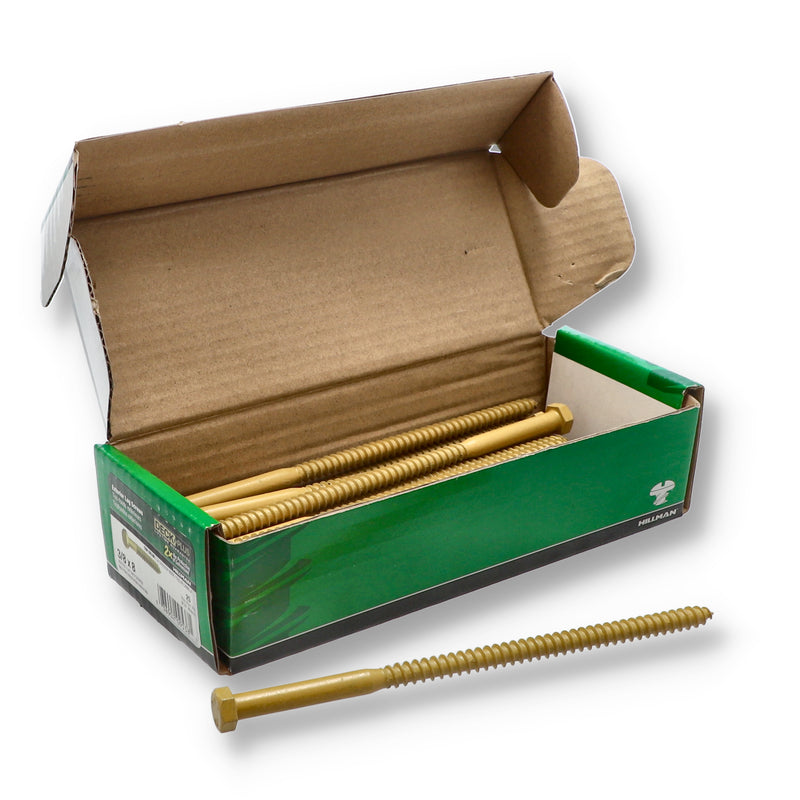 DECK PLUS 25CT EXTERIOR LAG SCREW 3/8x8'' TAN COLOR