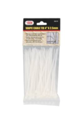 IIT 100pc 4'' WHITE NYLON CABLE TIES