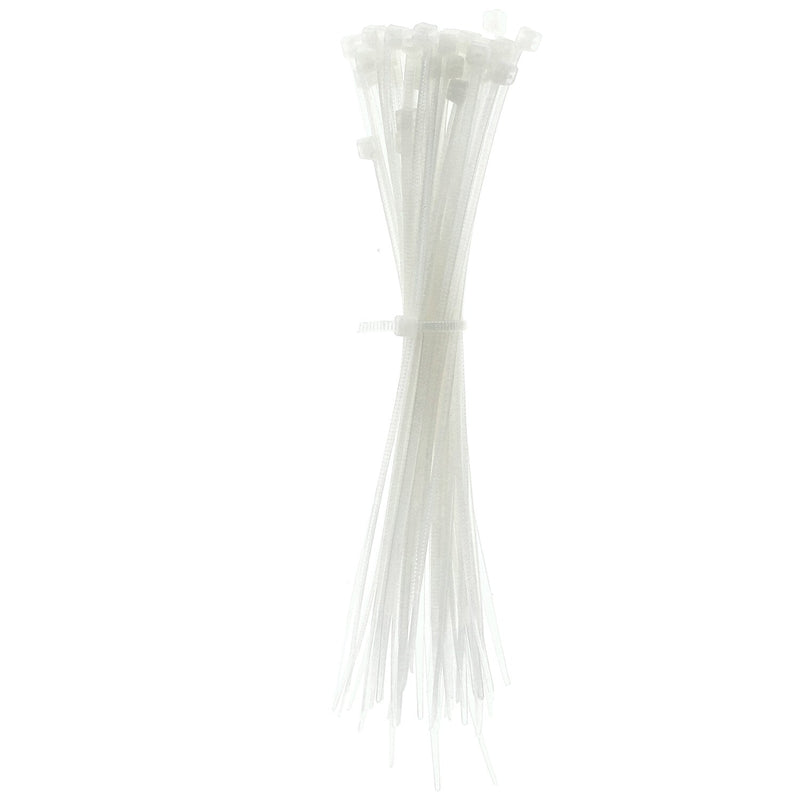 26230-IIT 100pc 8'' WHITE NYLON CABLE TIES