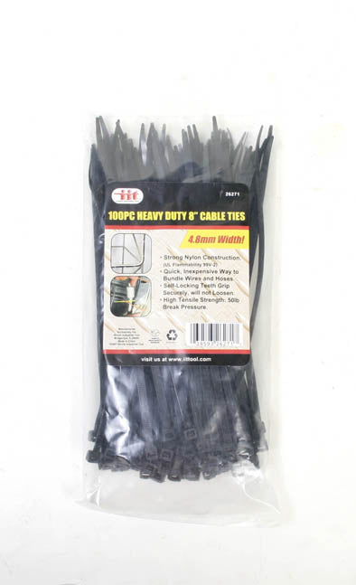 IIT 100pc 8'' HEAVY DUTY CABLE TIES
