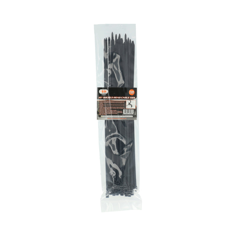 IIT 50PC 15''x4.8MM DOUBLE HEAD CABLE TIE
