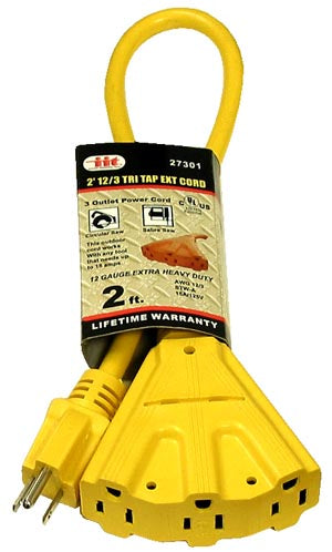 IIT 2' 12/3 TRIPLE TAP CORD U/L