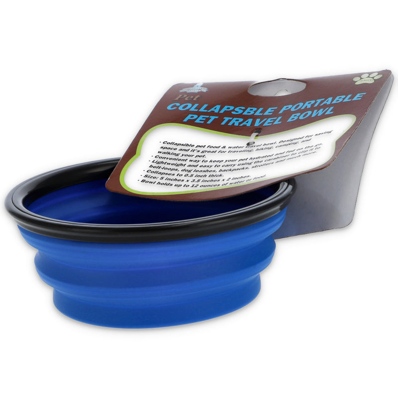 12oz COLLAPSIBLE PET BOWL w/CARABINER