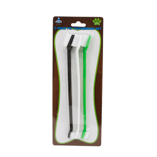 3PK PET TOOTHBRUSH SET