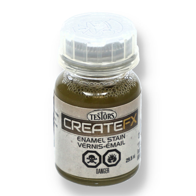 TESTORS 1OZ GREEN ENAMEL STAIN
