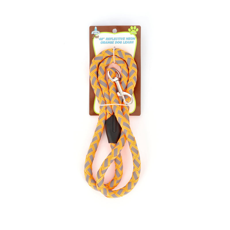 GLS 48'' REFLECTIVE NEON ORANGE DOG LEASH
