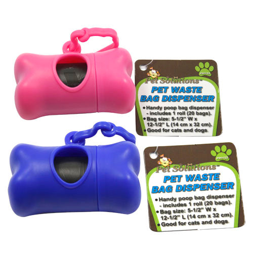 PET WASTE BAG DISPENSER & 15 BAGS