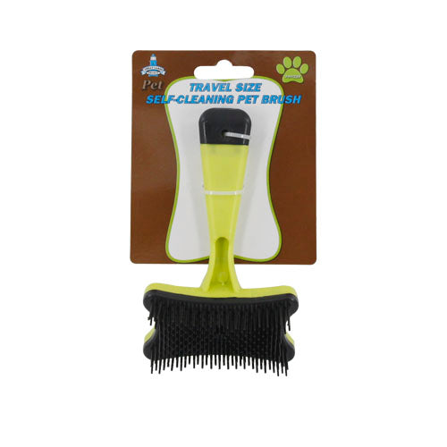 SELF CLEANING PET BRUSH TRAVEL-SIZE