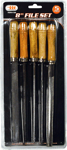 IIT 5pc 8'' FILE WOOD HANDLE