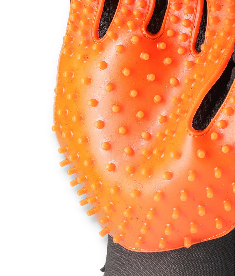 PET SHEDDING GLOVE ORANGE PALM