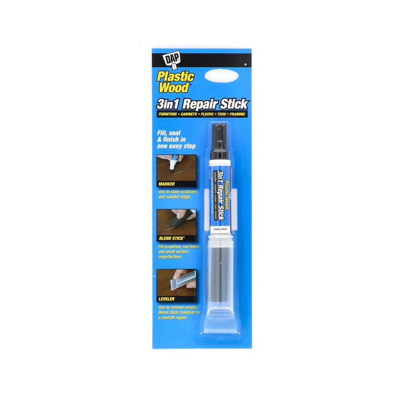 DAP PLASTIC WOOD 3in1 REPAIR STICK DARK GREY