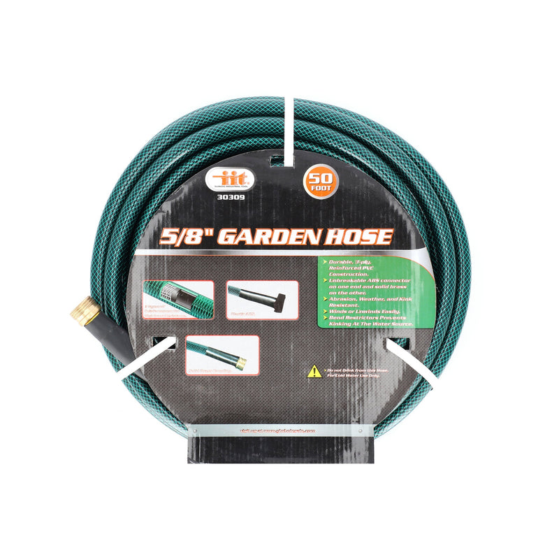 IIT 50'x5/8'' 3-PLY GARDEN HOSE WITH ABS CONNECTORS