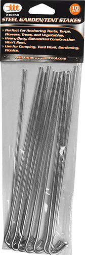 IIT 10pc STEEL GARDEN/TENT STAKES