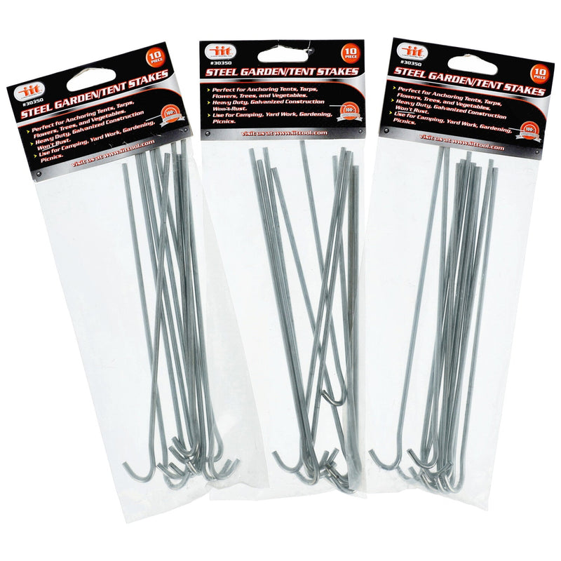 IIT 10pc STEEL GARDEN/TENT STAKES