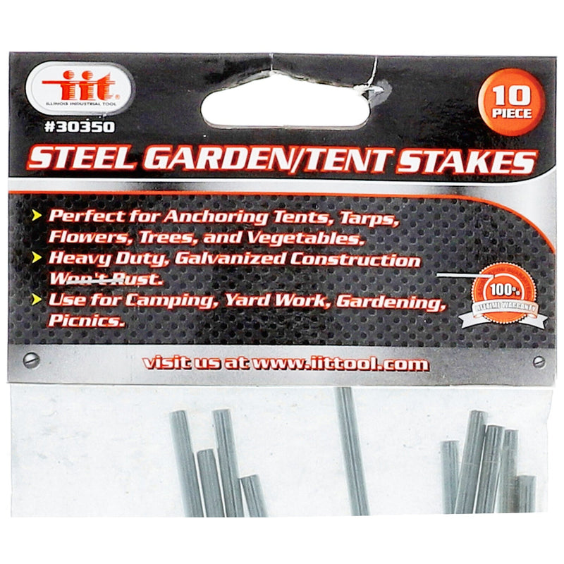 IIT 10pc STEEL GARDEN/TENT STAKES