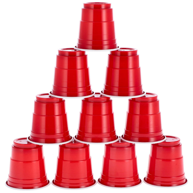 20pc 2oz RED PLASTIC SHOT GLASSES