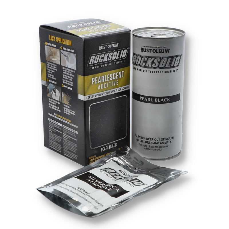 RUSTOLEUM 10oz PEARL BLACK ROCK SOLID PEARLESCENT ADDITIVE FOR FLOOR COVERING