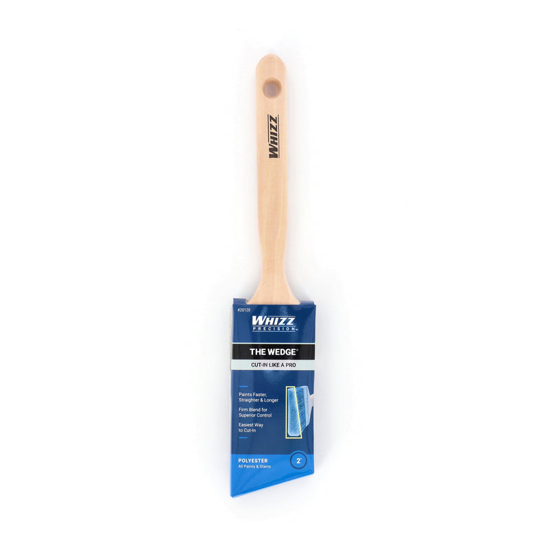 WHIZZ 2'' ANGLE ''THE WEDGE'' PAINTBRUSH WOOD HANDLE NO UPC