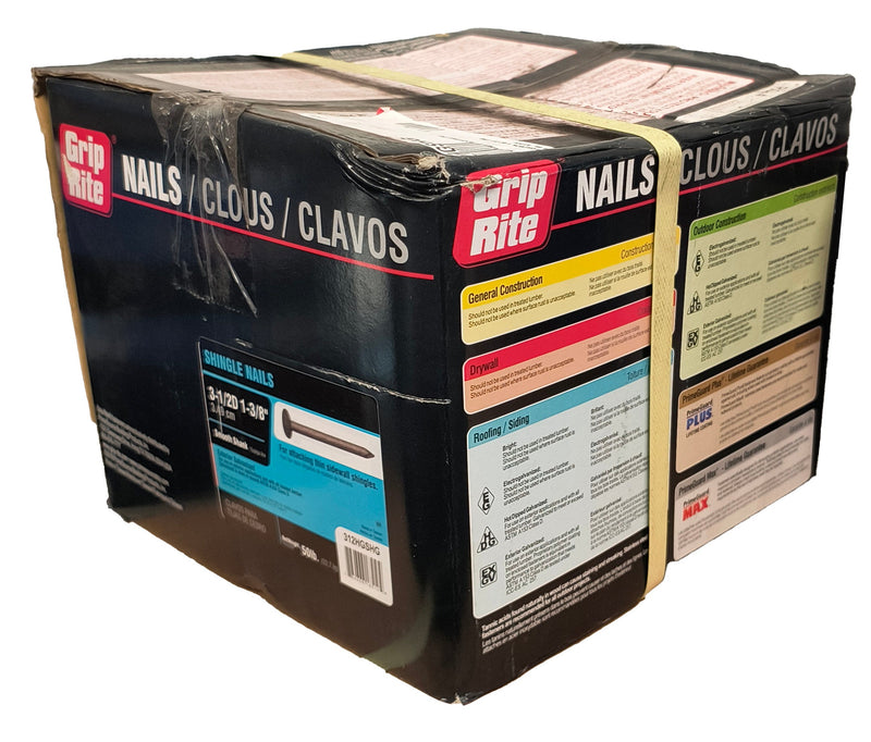 GRIP-RITE 50LB SHINGLE NAILS 1-3/8'' #3-1/2D GALVANIZED